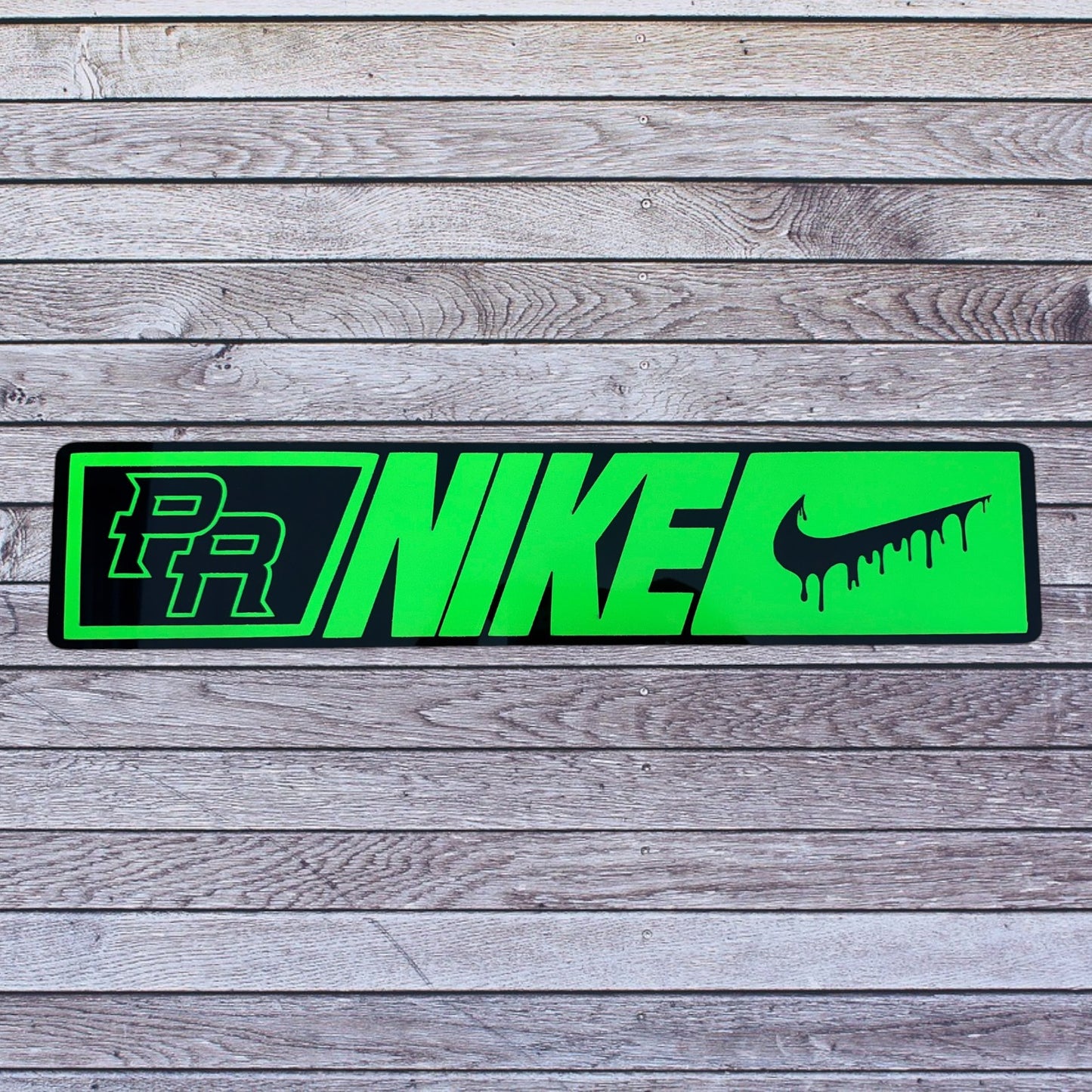Tablilla Euro PR Acrilico y Vinil Nike Custom , Boricua , Puerto Rico PR/N/N