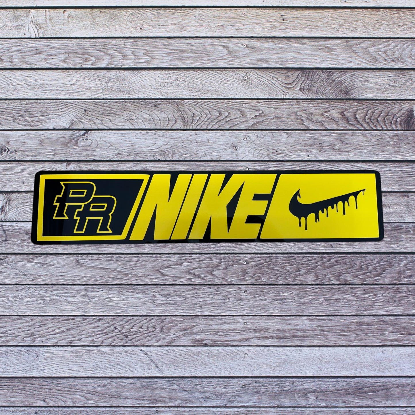 Tablilla Euro PR Acrilico y Vinil Nike Custom , Boricua , Puerto Rico PR/N/N