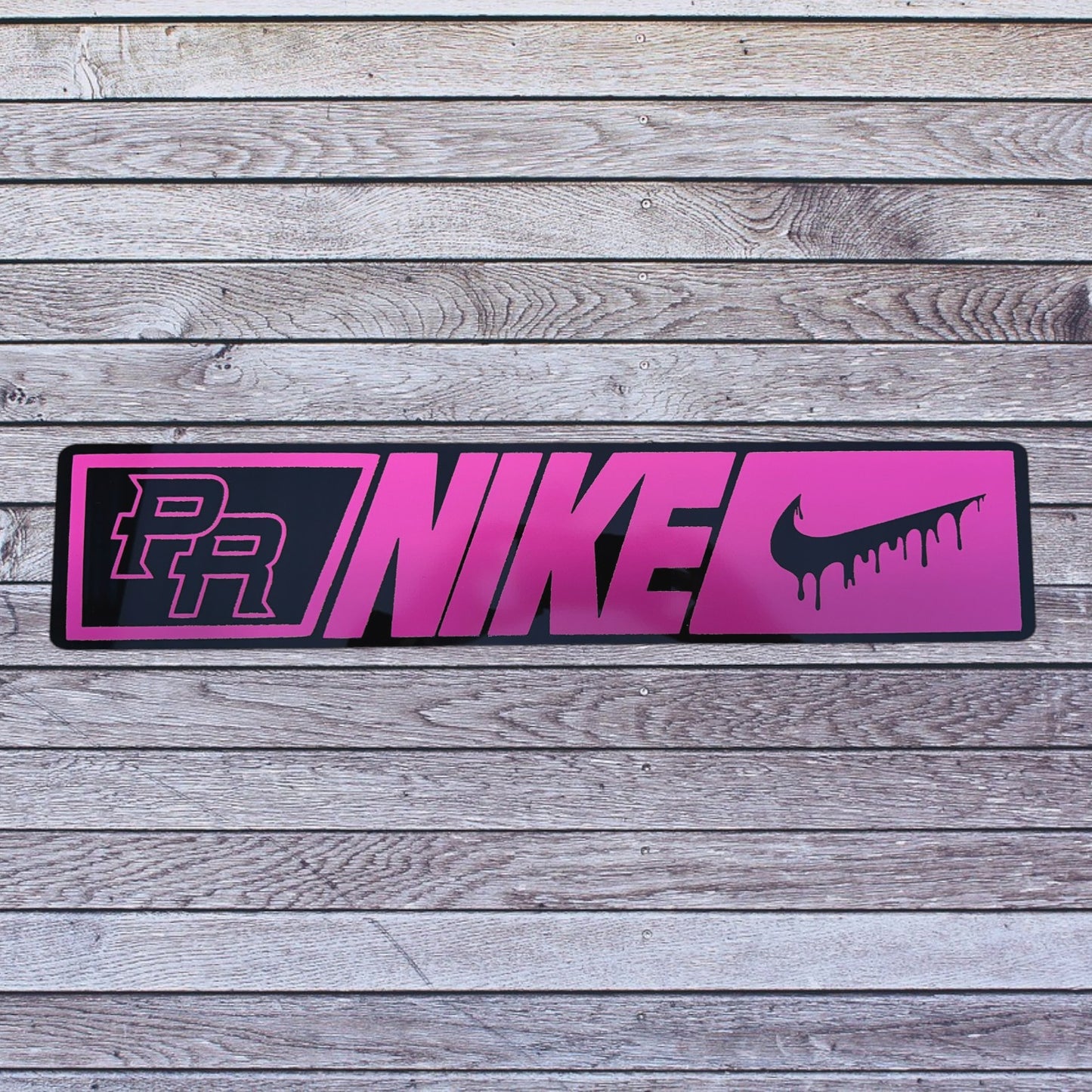 Tablilla Euro PR Acrilico y Vinil Nike Custom , Boricua , Puerto Rico PR/N/N