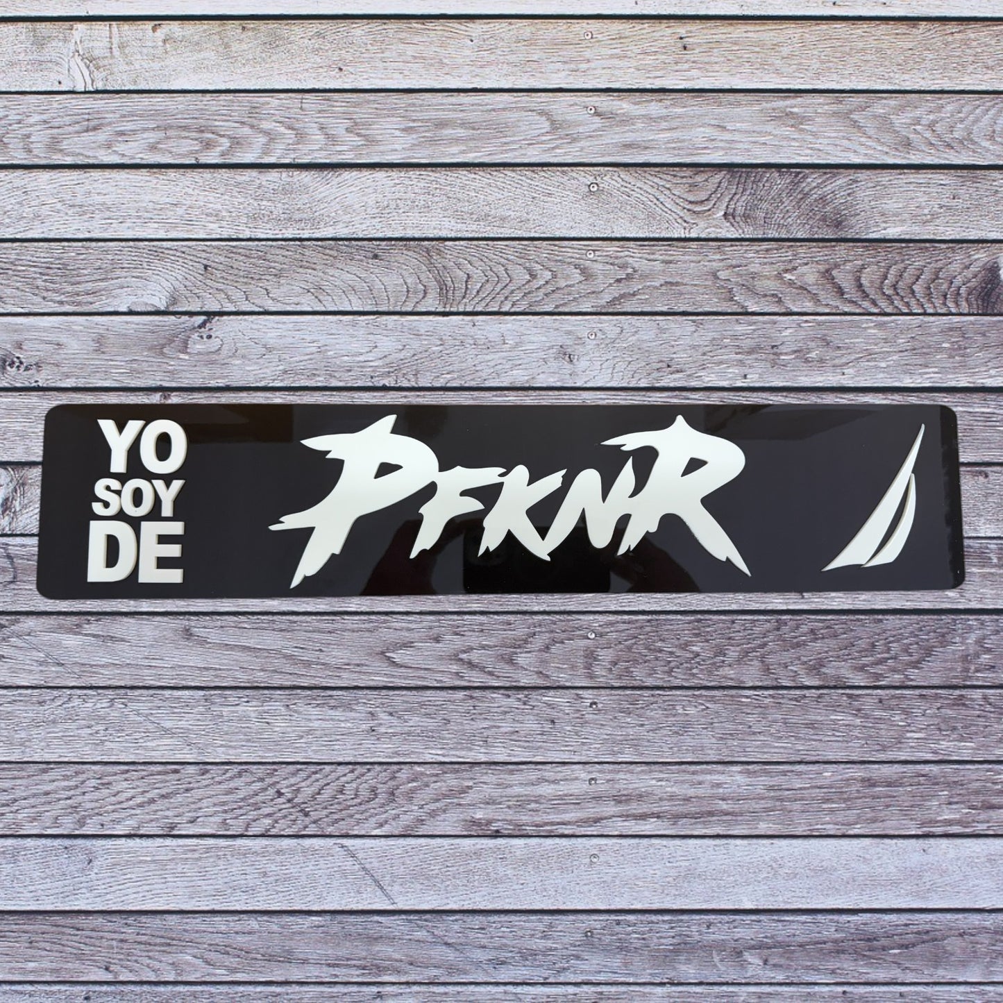 Tablilla Euro PR Yo Soy de PFKNR Custom , Nautica Full Acrylic 3D