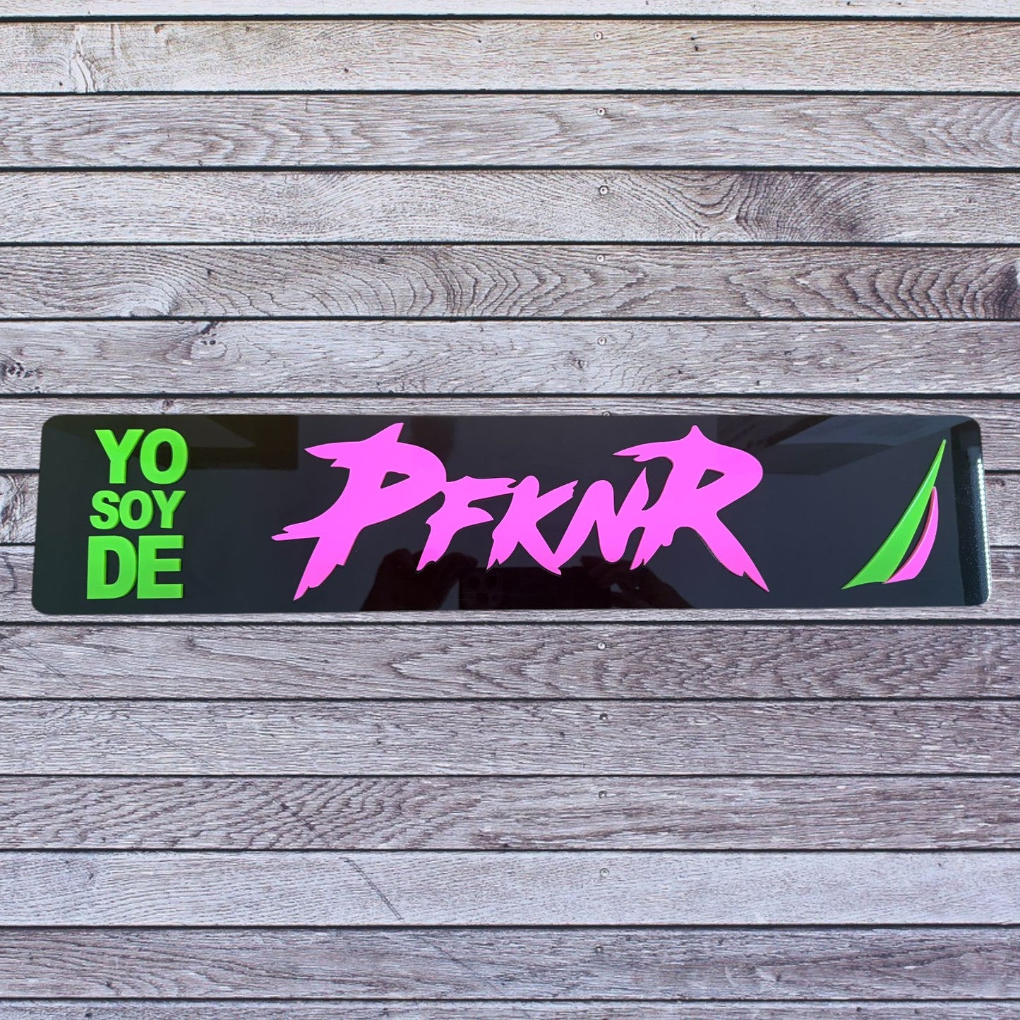 Tablilla Euro PR Yo Soy de PFKNR Custom , Nautica Full Acrylic 3D