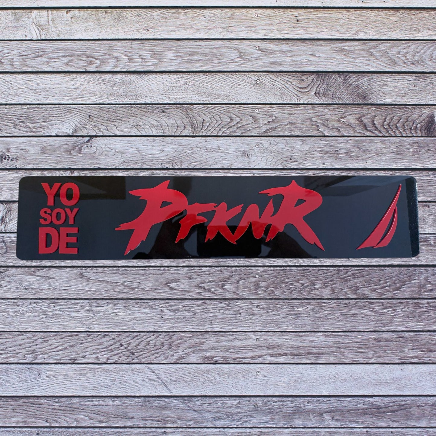 Tablilla Euro PR Yo Soy de PFKNR Custom , Nautica Full Acrylic 3D