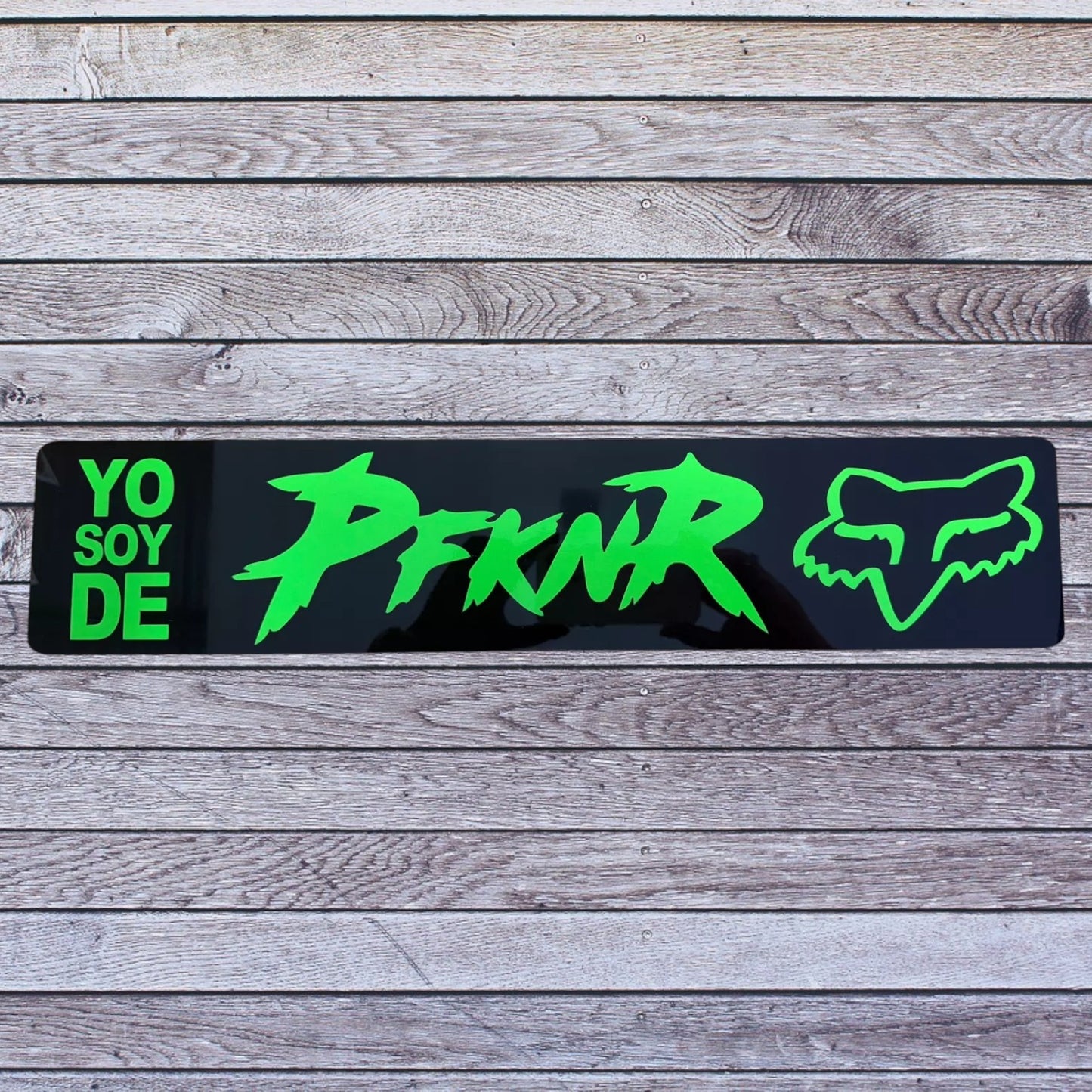 Tablilla Euro PR Yo Soy de PFKNR Custom , Fox Racing Boricua , Puerto Rico