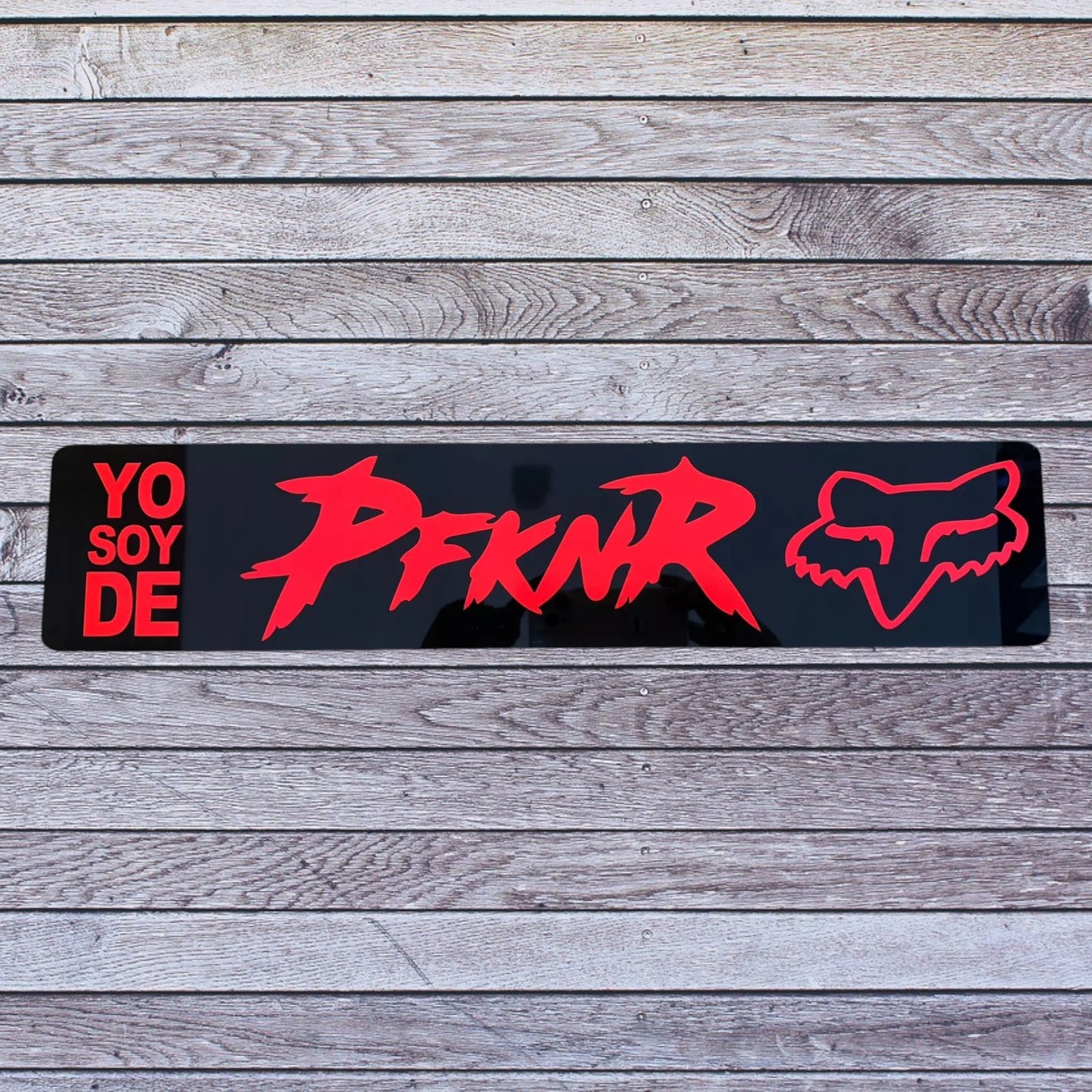 Tablilla Euro PR Yo Soy de PFKNR Custom , Fox Racing Boricua , Puerto Rico