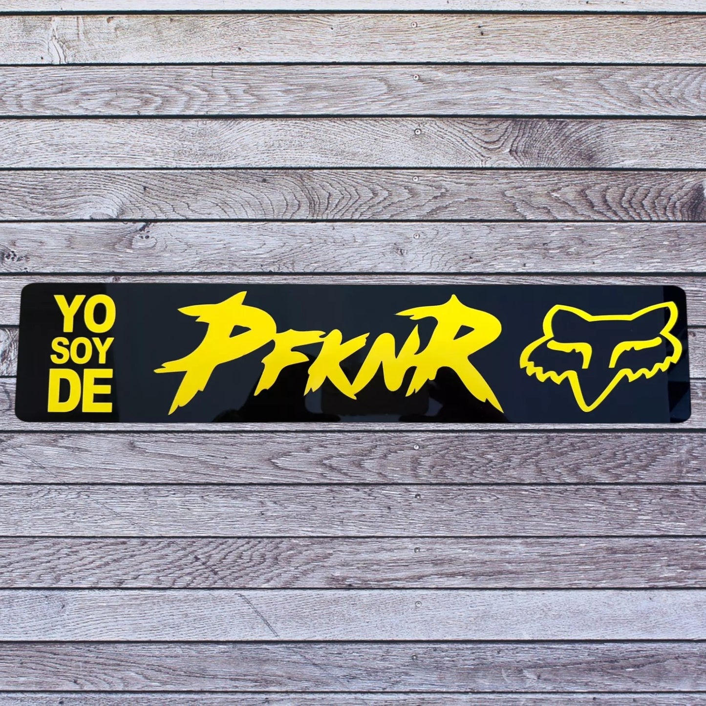 Tablilla Euro PR Yo Soy de PFKNR Custom , Fox Racing Boricua , Puerto Rico