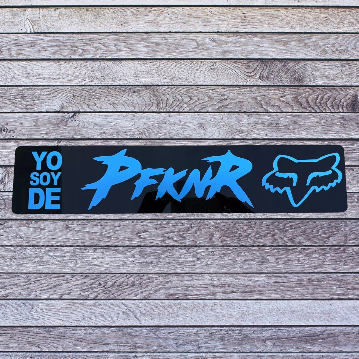 Tablilla Euro PR Yo Soy de PFKNR Custom , Fox Racing Boricua , Puerto Rico