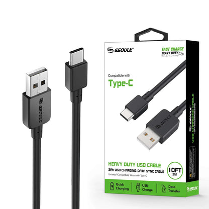 Esoulk 10ft Type-C USB Cable