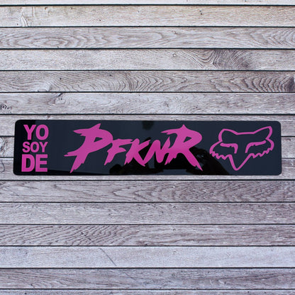 Tablilla Euro PR  Yo Soy de PFKNR Custom , Fox Racing Boricua , Puerto Rico