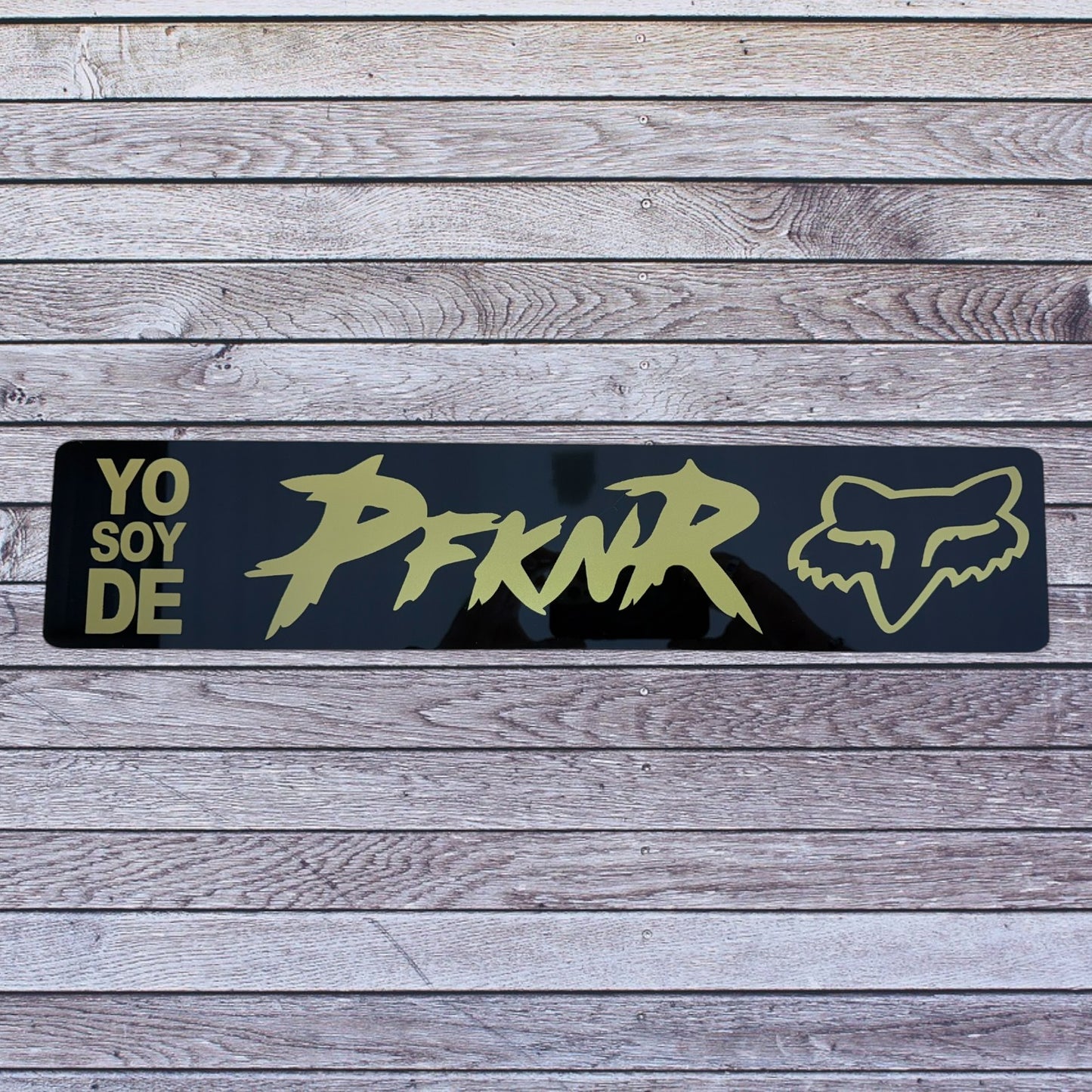 Tablilla Euro PR  Yo Soy de PFKNR Custom , Fox Racing Boricua , Puerto Rico