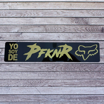 Tablilla Euro PR  Yo Soy de PFKNR Custom , Fox Racing Boricua , Puerto Rico