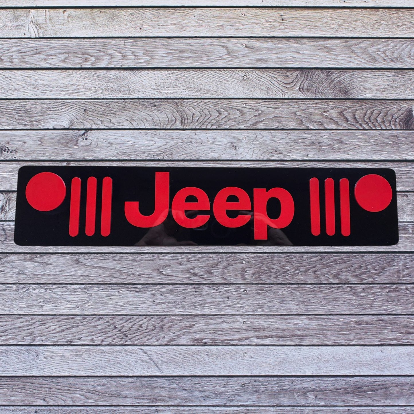Tablilla Euro Jeep Custom Full Acrylic 3D