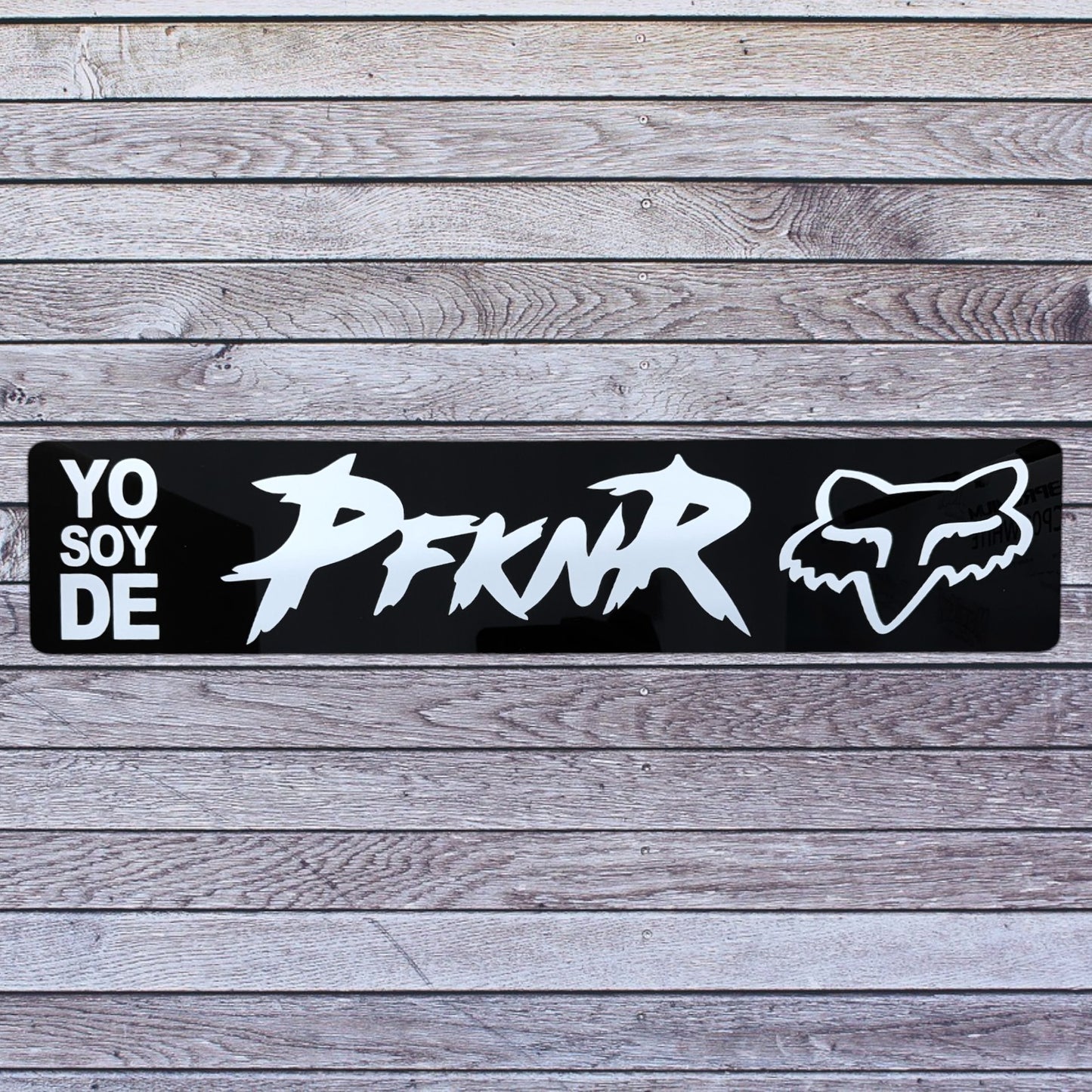 Tablilla Euro PR  Yo Soy de PFKNR Custom , Fox Racing Boricua , Puerto Rico
