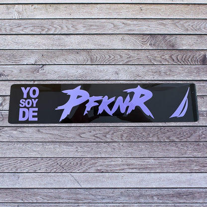 Tablilla Euro PR  Yo Soy de PFKNR Custom , Nautica Full Acrylic 3D