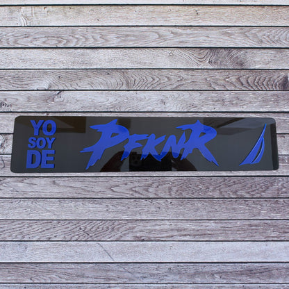 Tablilla Euro PR  Yo Soy de PFKNR Custom , Nautica Full Acrylic 3D
