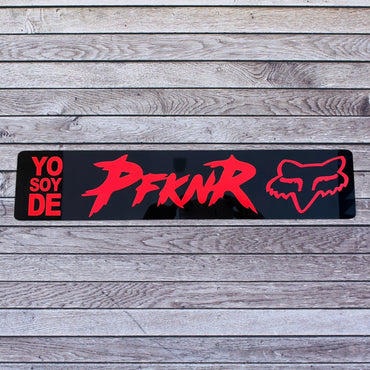 Tablilla Euro PR  Yo Soy de PFKNR Custom , Fox Racing Boricua , Puerto Rico